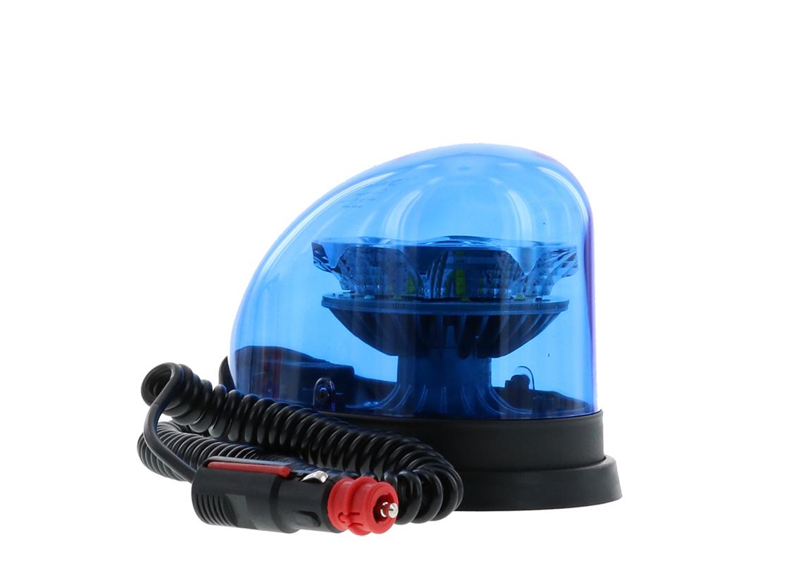 LED Beacon magnetic rotating light bleue
